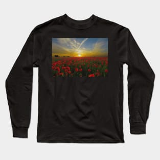 ANZAC Day Field Poppies Long Sleeve T-Shirt